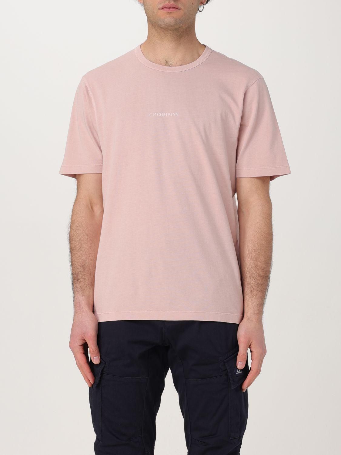 Tシャツ・カットソー C.P. COMPANY Men T-shirt Pink 18CMTS031A005100W 520 CP Company Short Sleeve Shirt Pink | Mainline Menswear