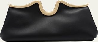 Cult Gaia Valma Sculptural Leather Clutch Bag
