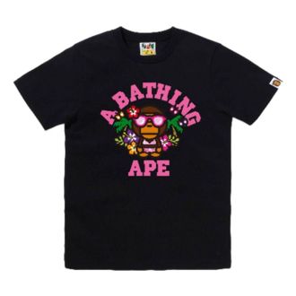 A Bathing Ape (WMNS) A Bathing Ape Lisa College Summer T-Shirt Black 2M20-210-303-BLK