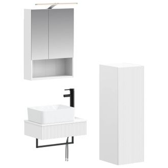 vidaXL Juego De Muebles De Ba&ntilde;o 4 Pcs Blanco 50 X 14,5 X 70 Cm Vidaxl