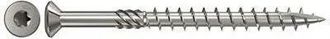 Fischer 100x Tornillo Para Terraza 5 X 80 Mm Cabeza Avellanada Acero Inoxidable A2 Rosca Parcial Interior Tx - 660612