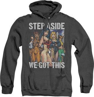Gildan Justice League of America Heroines Adult Heather Hoodie / Hooded Sweatshirt