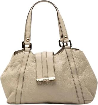 Gucci Pre-owned Dames Handtas - Dames - Vintage Handtas - Beige - ONE Size - Leer - Vintage