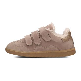 Toral Shoes Schoenen, Dames, Beige, 42 EU, Su&egrave;de, Beige Su&egrave;de Sneakers met Bontvoering