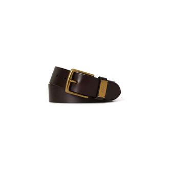 Polo Ralph Lauren Leather Belt with Logo Detail - male - Polo Ralph Lauren - Belts - Brown - S - Accessories