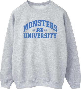 Disney Heren Monsters University Logo Sweatshirt (Sportgrijs)