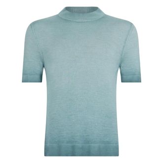 Malo Truien & Vesten, Heren, Blauw, 2Xl, Kasjmier, Collared T-shirt