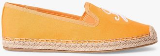 Tommy Hilfiger Womens Script Monogram Canvas Espadrille - Orange - US 6.5 / EU 37