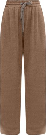 Brunello Cucinelli COMFORT JOGGERS IN COTTON AND SILK - Brunello Cucinelli - Woman