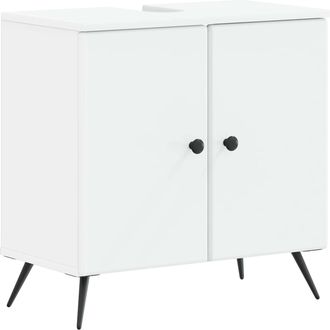 vidaXL Mueble De Lavabo Para Ba&ntilde;o Breda Blanco 59,5 X 31,5 X 59 Cm Vidaxl