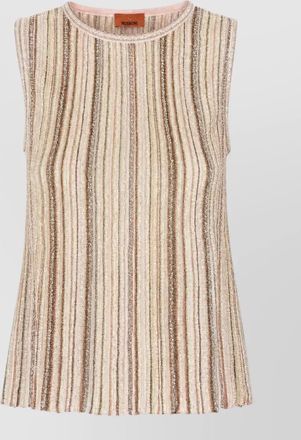 Missoni ribbed sleeveless sequin knitted top
