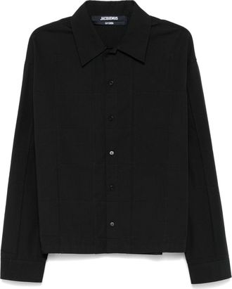 Jacquemus La Chemise Corto shirt - men - Polyester/Cotton - 48 - Black