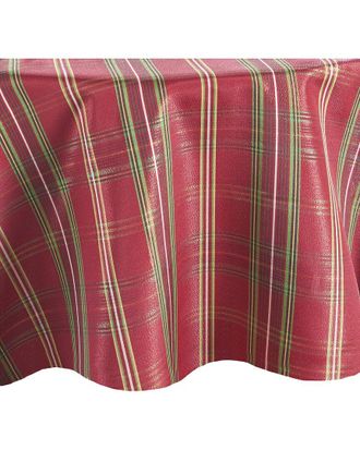 Elrene Shimmering Plaid Tablecloth -Round