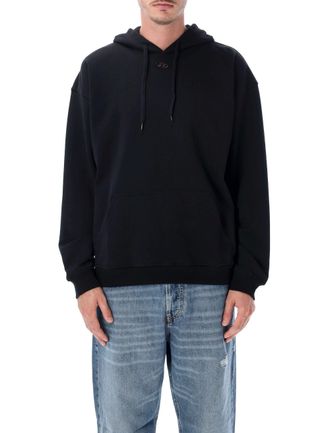 Diesel Black Cotton Relaxed Boxt Hoodie