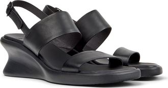 Camper Louise Slingback Wedge Sandal in Black at Nordstrom, Size 39