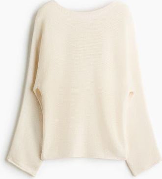 H&M Boat-neck Jumper in Cream at Nordstrom, Size Xx-Large