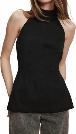 Veronica Beard Johanne Halter Top In Black