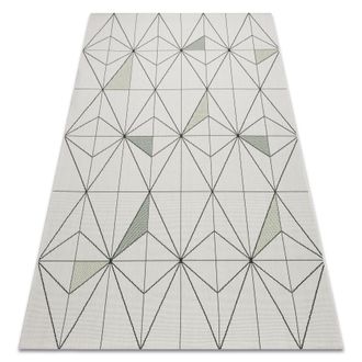 RugsX Rugsx - Alfombra De Cuerda Sisal Color 19447/062 Rombos Tri&aacute;ngulos Crema White 140x200 Cm