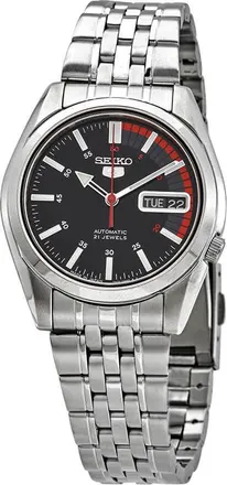 Seiko Series 5 Automatic Black Dial Mens Watch SNK375J1
