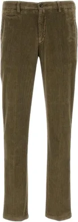 BRIGLIA 1949 Broeken, Heren, Groen, S, Katoen, Slim Broeken