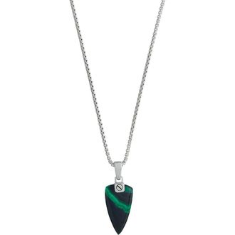 Jan Leslie Azurite Malachite One-Of-A-Kind Arrow Pendant Sterling Silver Necklace in Blue/green at Nordstrom