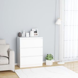 vidaXL Credenza Bianca 60x35x76 Cm In Legno Multistrato - Vidaxl