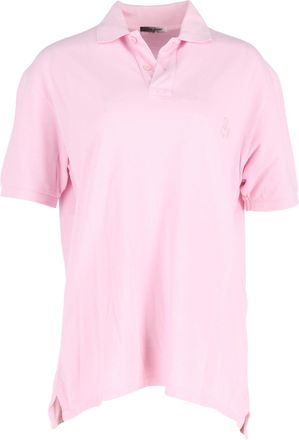 Isabel Marant Anafiko Logo-Embroidered Polo Shirt in Pink Cotton