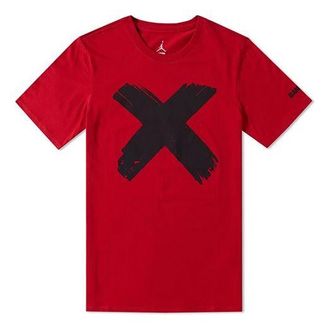 Nike Jordan Air Jordan 1 Banned Red Black Short Sleeve Red 842254-687