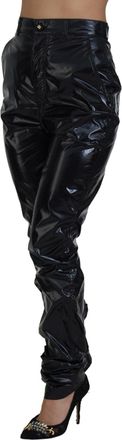Dolce & Gabbana Womens Black Nylon High Waist Skinny Pants