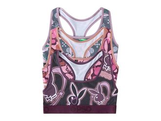 PSD Playboy Tumble Sports Bra 3-Pack Box Womens Bra : LG, Elastane/Polyester