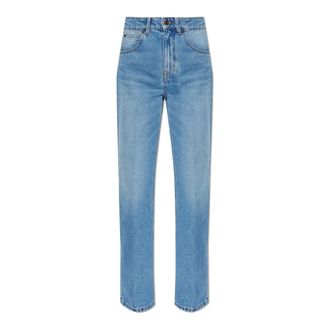 Victoria Beckham Straight Jeans, female, Blue, Size: W30 L34 Straight-leg Jeans