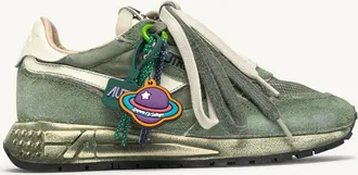 Autry REELWIND SUPER VINTAGE SNEAKERS IN LEPRECHAUN AND WHITE SUEDE AND NYLON