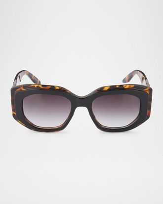 Barton Perreira Crescendo 50.5mm Geometric Acetate Sunglasses