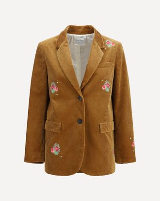 Forte_Forte FORTE_FORTE Bouquet velvet single-breasted Jacket with embroidery Female II