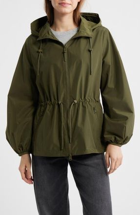 Mackage Isha Hooded Rain Jacket in Light Military at Nordstrom, Size X-Large