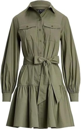 Ralph Lauren Kleedjes, Dames, Groen, M, Overhemdjurk