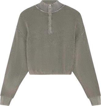 Won Hundred Bryn Knit Sweater - Dames - Coltruien - Grijs - M - Katoen - Truien & Vesten