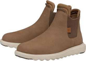 Hey Dude Branson 40187-267 Boots MensM Walnut Leather Ankle Chelsea MEW1744