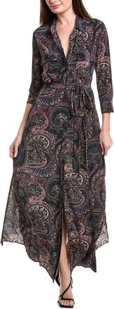 L'agence LAgence Cameron Long Silk Shirtdress