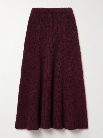 Gabriela Hearst Gonna Midi In Cashmere Perses - Bordeaux