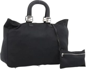 Fendi Pre-owned Vintage Tote Bag - Dames - Vintage Shopper - Zwart - ONE Size - Katoen - Vintage