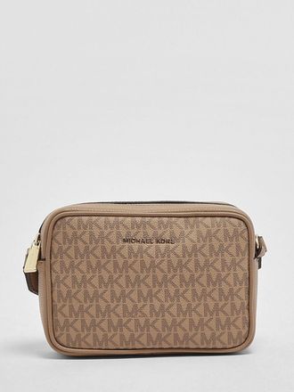 Michael Kors Borsa Jet Set in cotone spalmato a grana con monogram MK stampato