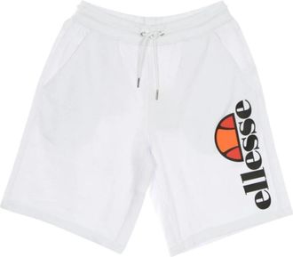 Ellesse Extended Logo Shorts - Heren - Korte Broeken - Wit - S - Katoen - Korte Broeken