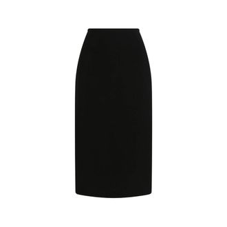Dolce & Gabbana Double Wool Cr&ecirc;pe Skirt
