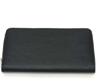 Louis Vuitton Black Noir Epi Leather Long Wallet (Bi-Fold) (Pre-Owned)