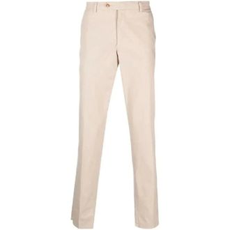 Lardini Slim Fit Broek - Heren - Broeken - Beige - Maat: 2XL Leer