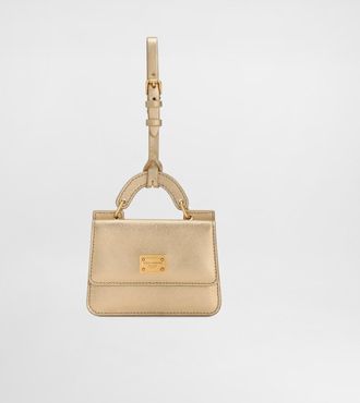 Dolce & Gabbana Laminated Calfskin Card Holder - Woman Wallets And Small Leather Goods Gold Onesize