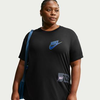 Nike Womens Nike Sportswear Classic Oversized T-Shirt (Plus Size) in Black | IM6434-010