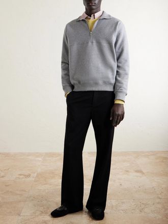 Jil Sander Cotton-Jersey Half-Zip Sweatshirt