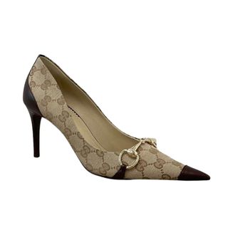 Gucci Zapatos de Sal&oacute;n Donna GG de Tela - Shoes - Mujer - Beige - 37 1/2 EU